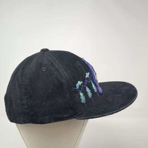 Idaho Patch Snapback Hat Black One Size Adjustable Corduroy Decky - Picture 5 of 9